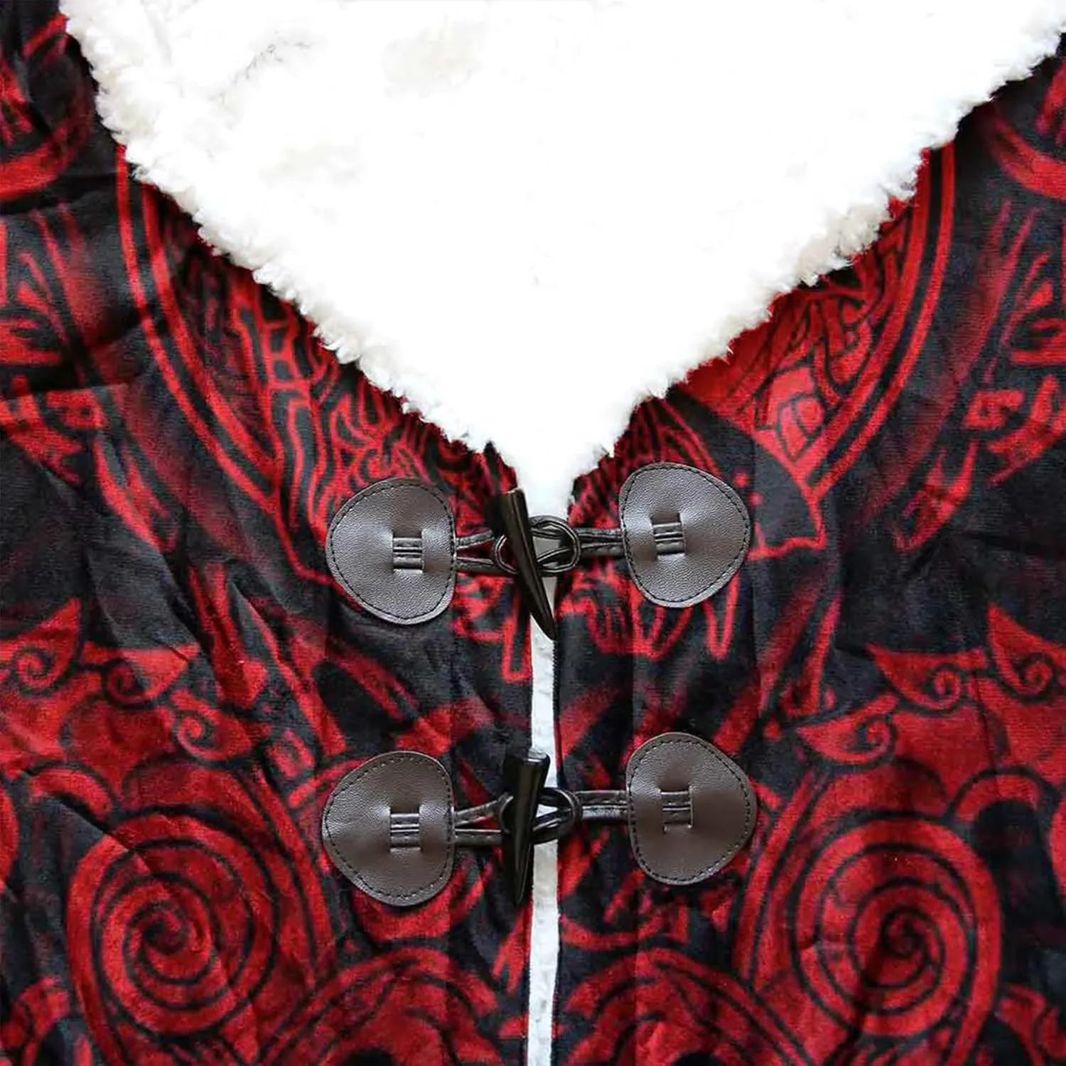 Ragnarok Fenrir Wolf 3D All Print Mens Hooded Coat Viking Fashion Parka Winter Warm Fleece Cloak Jacket Gifts for Men