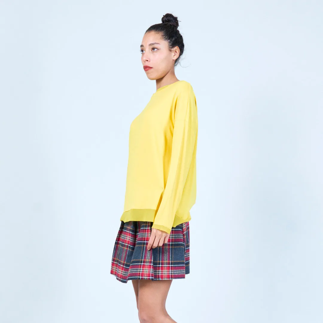 Relaxed pullover top with side slits wholesale