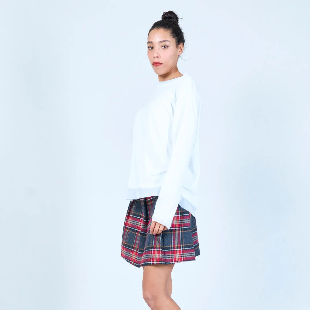 Relaxed pullover top with side slits wholesale