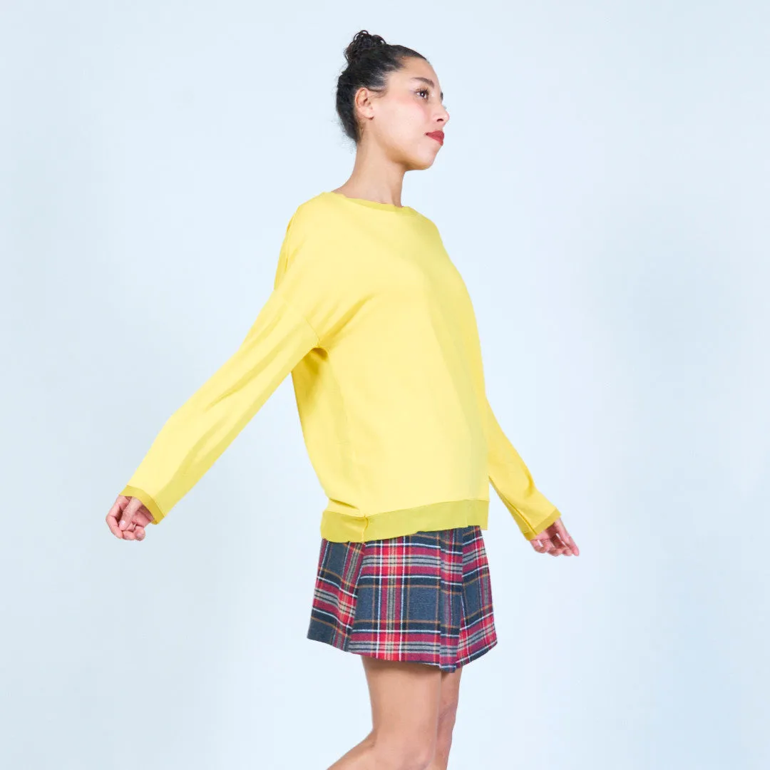 Relaxed pullover top with side slits wholesale