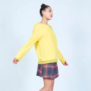 Relaxed pullover top with side slits wholesale