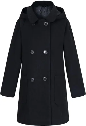 Richie House Girls Wool Trench Coat Double-Breasted Button Winter Jacket Sizes 1-10Y RH2517-B-6
