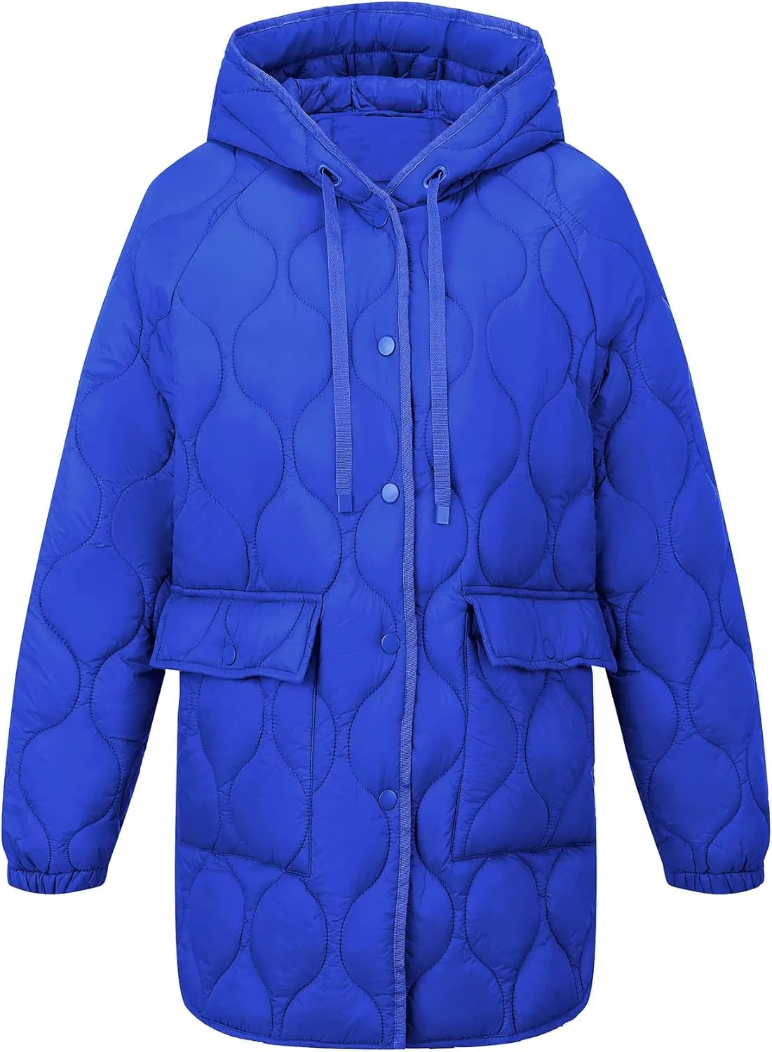 RISISSIDA Women Quilted Jacket Hooded Spring Fall Fashion, Loose lightweight Packable Transitional Puffer Coat