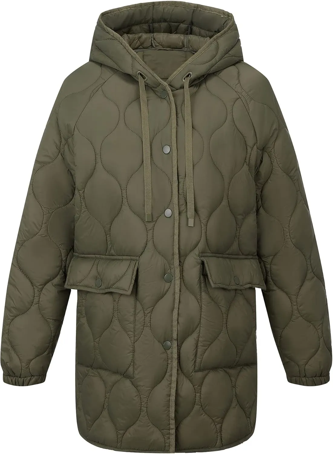 RISISSIDA Women Quilted Jacket Hooded Spring Fall Fashion, Loose lightweight Packable Transitional Puffer Coat