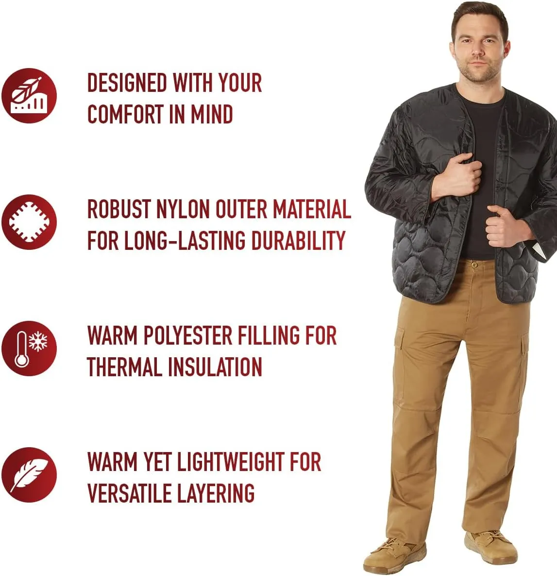 Rothco M-65 Field Jacket Liner - Stand Alone or Great For Layering