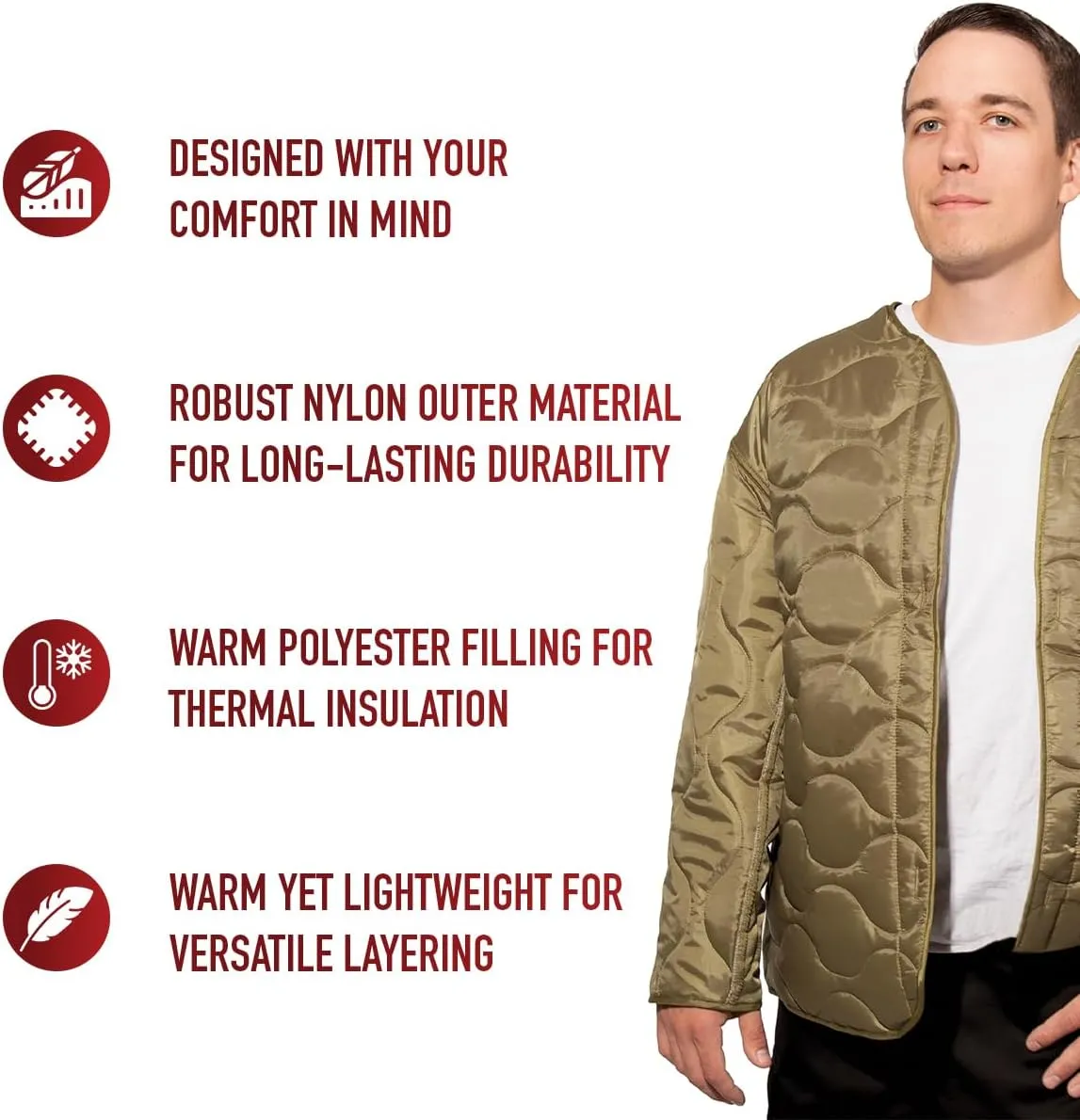 Rothco M-65 Field Jacket Liner - Stand Alone or Great For Layering