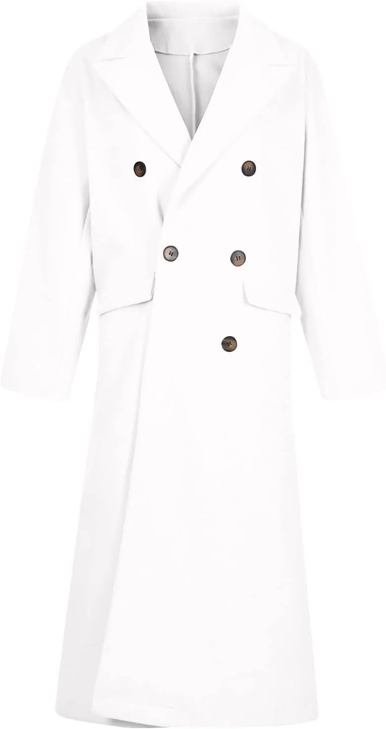 SERYU Womens Winter Lapel Slim Coat Trench Jacket Long Parka Overcoat Outwear