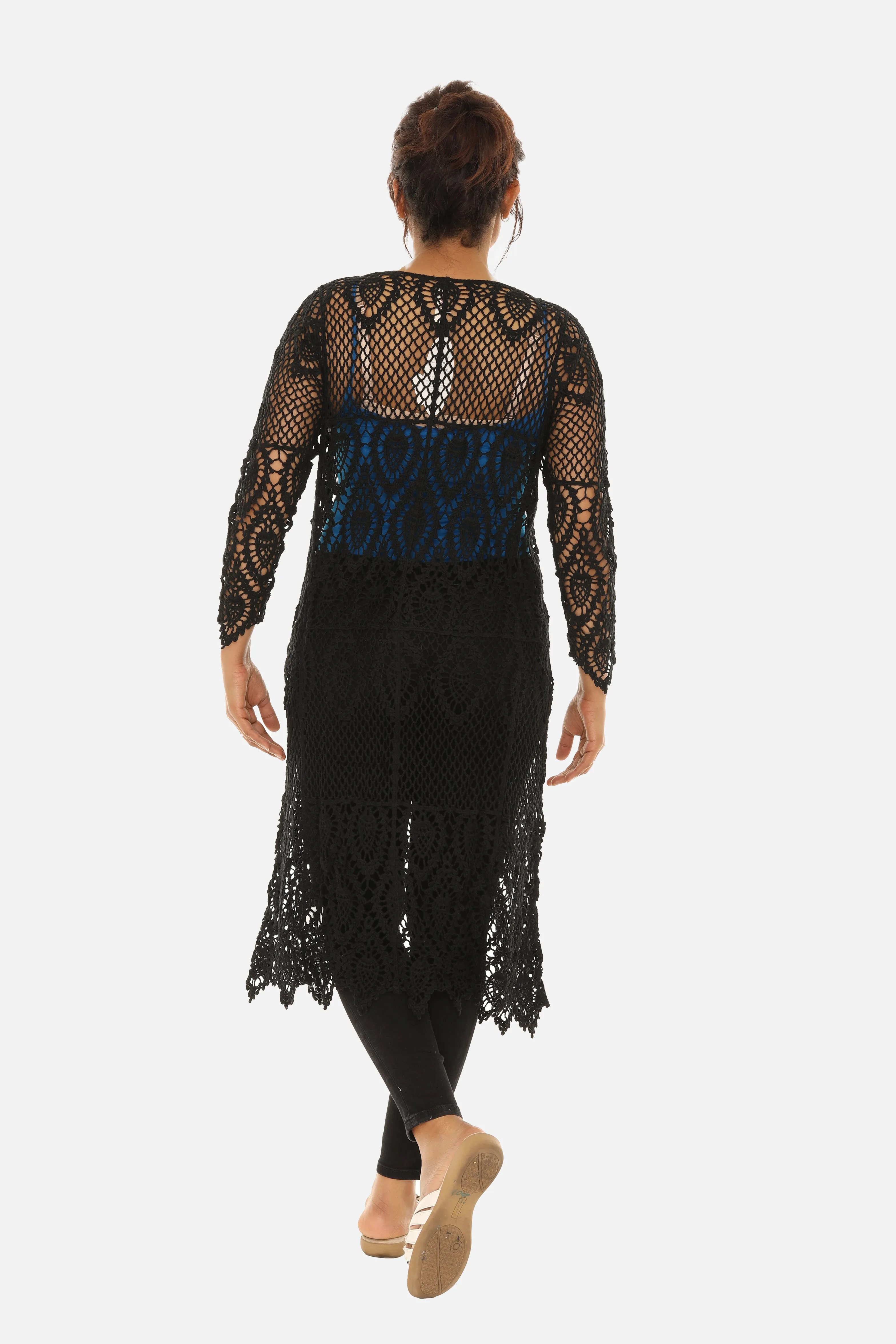 Sheer-Crochet Duster