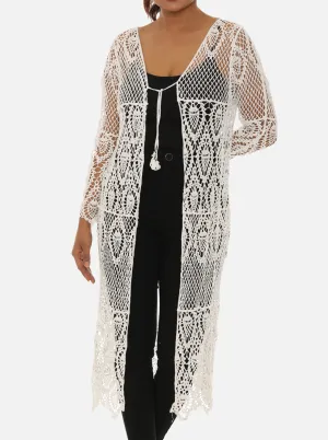 Sheer-Crochet Duster