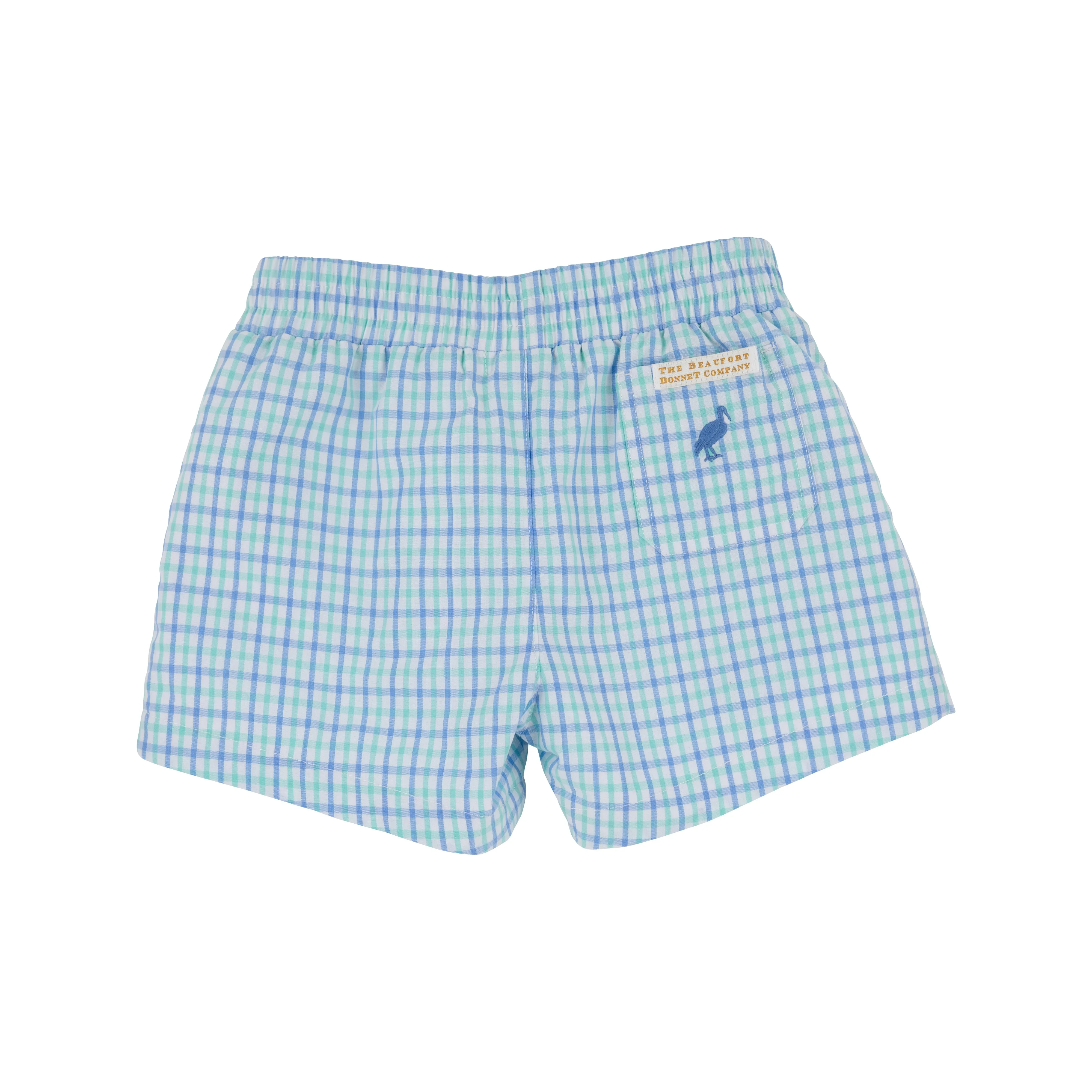 Sheffield Shorts - Sunrise Blvd. Blue & Turks Teal Chandler Check with Sunrise Blvd. Blue Stork