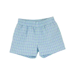Sheffield Shorts - Sunrise Blvd. Blue & Turks Teal Chandler Check with Sunrise Blvd. Blue Stork