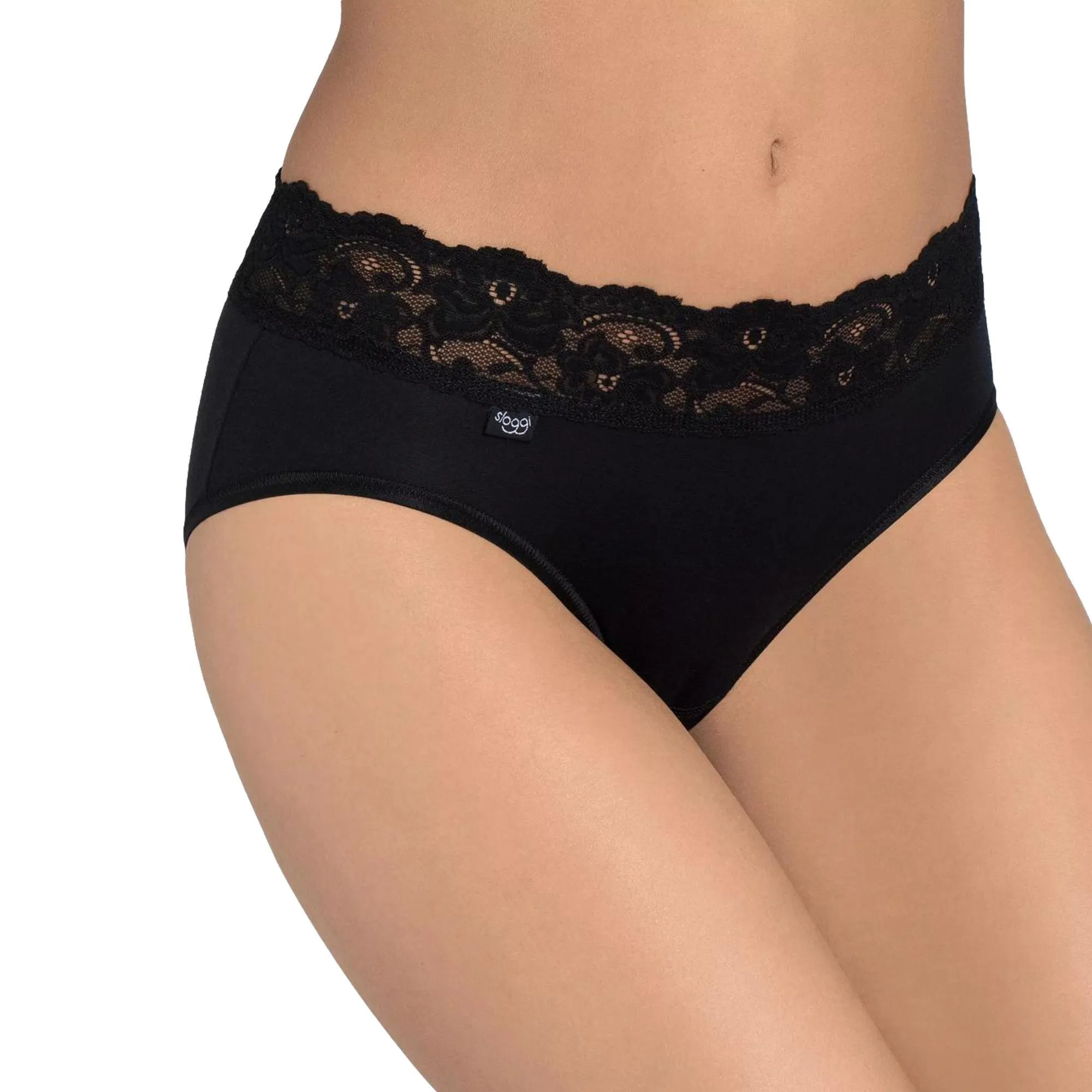 Sloggi Romance Midi Brief - Black