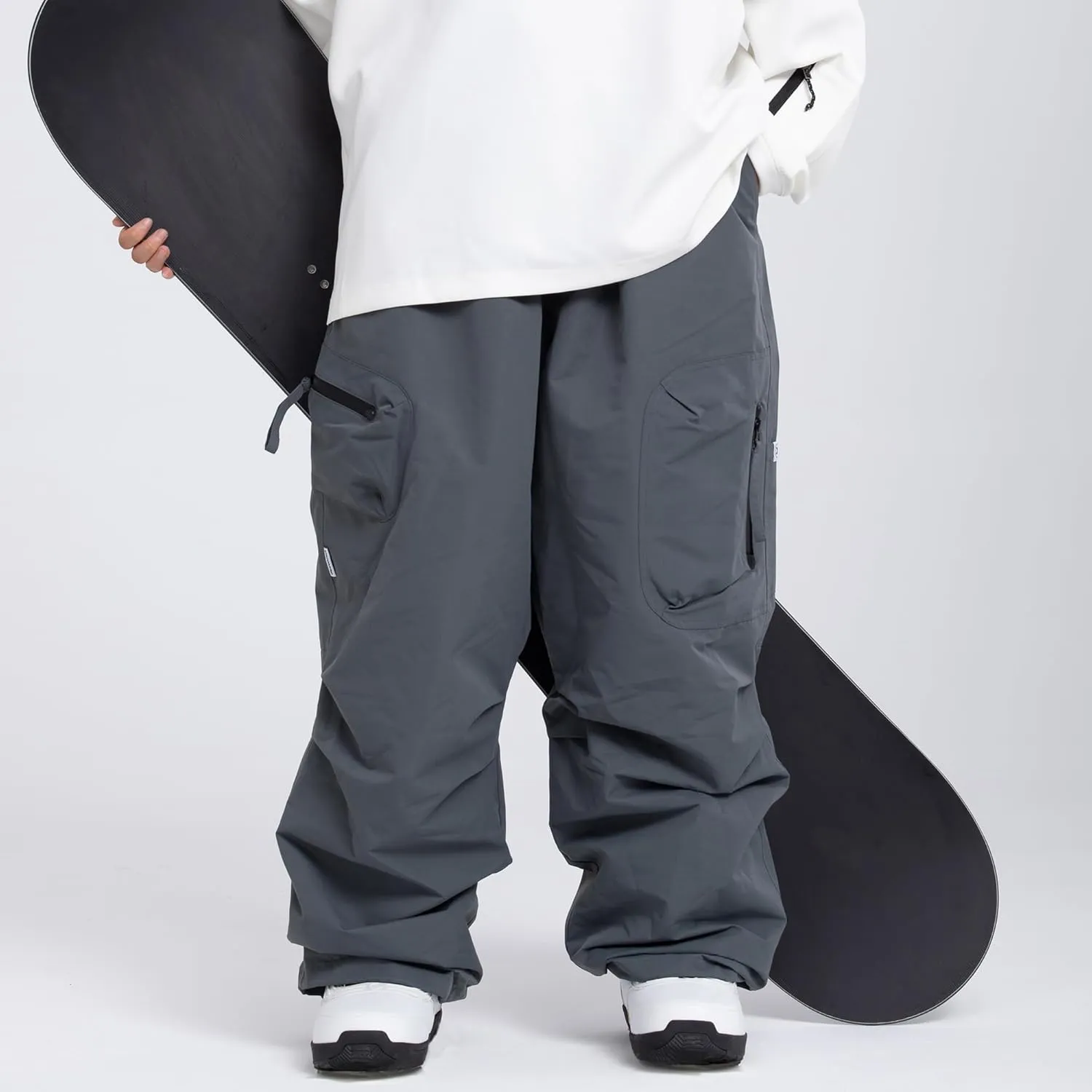 SNOWVERB Womens Mens Baggy Ski Insulated Pants Waterproof Cargo Snow Pants Snowboard Outdoor Hiking Pants for Winter Sports