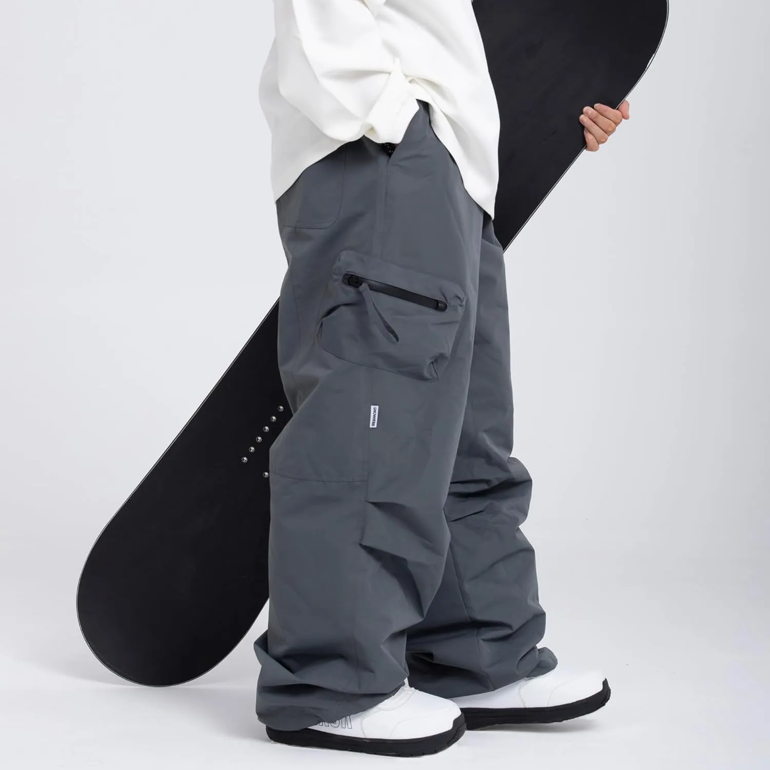 SNOWVERB Womens Mens Baggy Ski Insulated Pants Waterproof Cargo Snow Pants Snowboard Outdoor Hiking Pants for Winter Sports