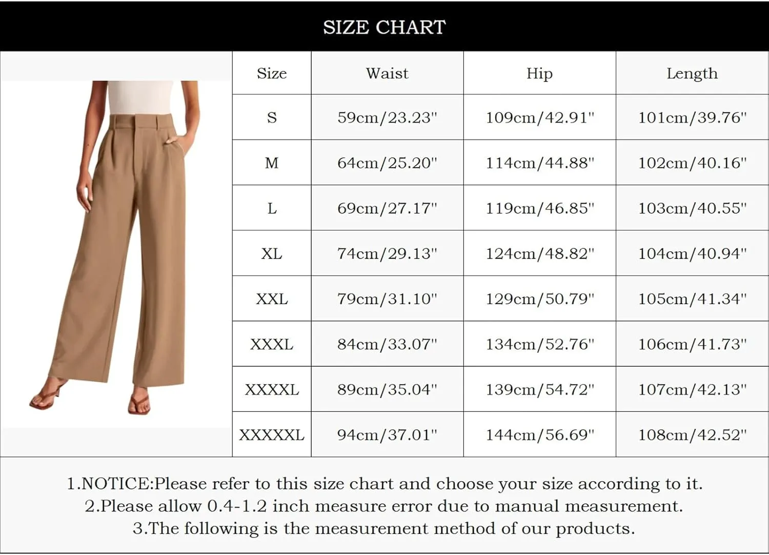 Straight Leg Pants Winter Bright Beach Palazzo with Pockets Barrel Pants Elastic Waist