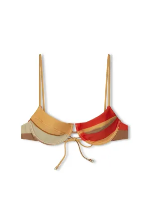 Sun Stripe Tie Balconette Bra Cup