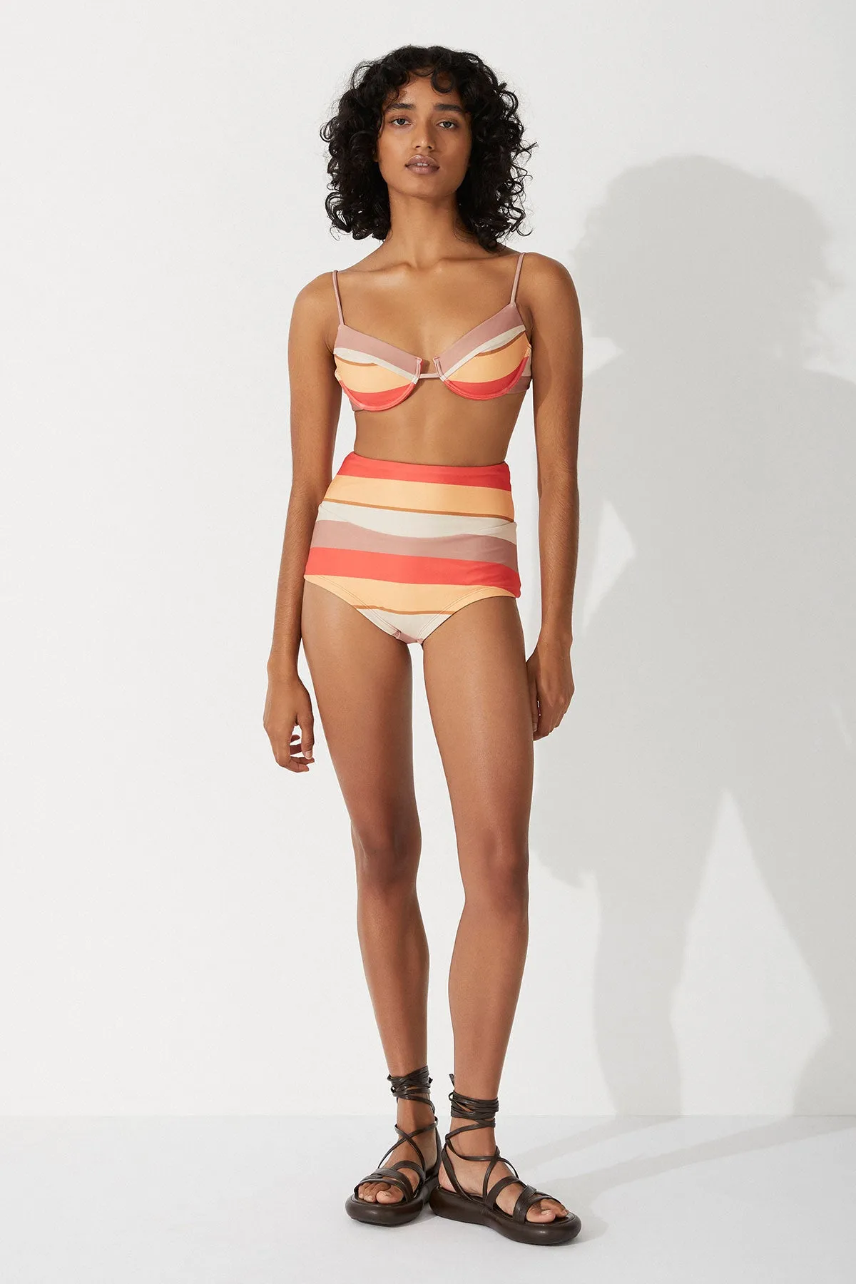 Sun Stripe Tie Balconette Bra Cup