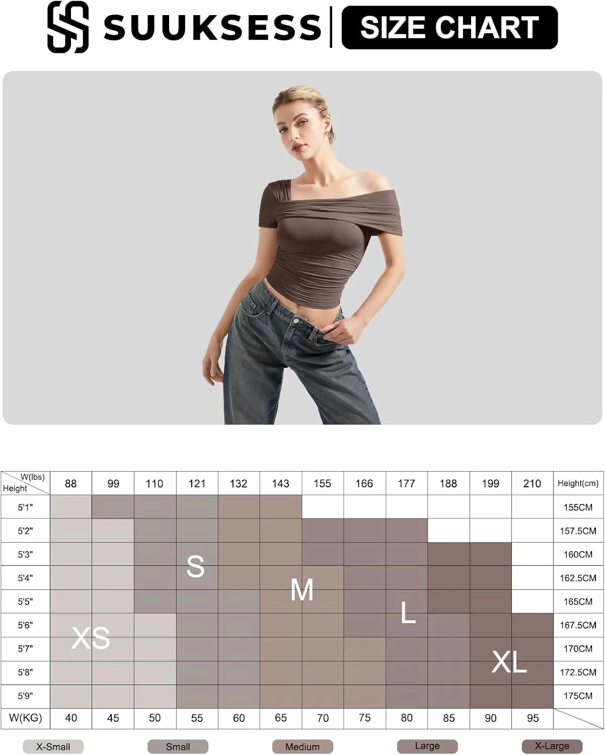 SUUKSESS Women One Off The Shoulder Summer Tank Tops Ruched Short Sleeve Shirts