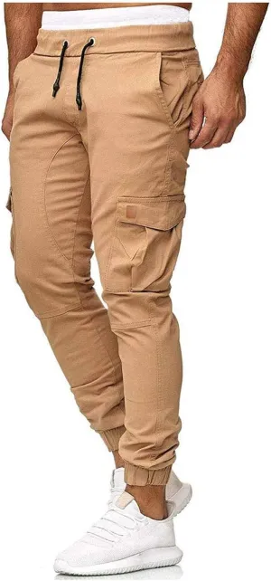 Sweatpants for Men Loose Fit Dress Pants for Men Stretch Waist Match Mens Wild Cargo Pants Corduroy Baggy Pants Mens
