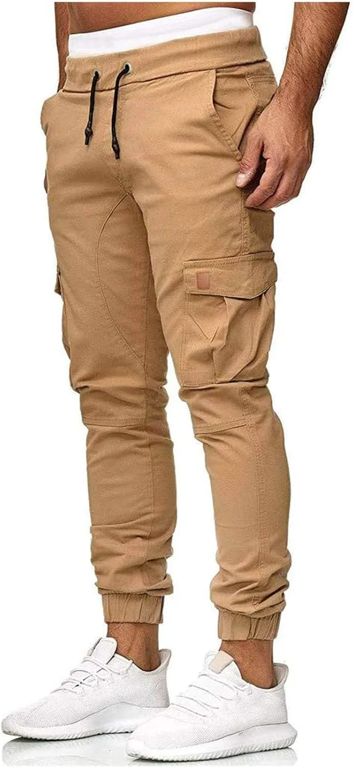 Sweatpants for Men Loose Fit Dress Pants for Men Stretch Waist Match Mens Wild Cargo Pants Corduroy Baggy Pants Mens