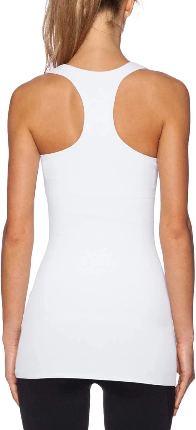 TAIPOVE Long Tank Tops for Women Cotton Layering Racerback Extra Long Camisole Activewear 3packs