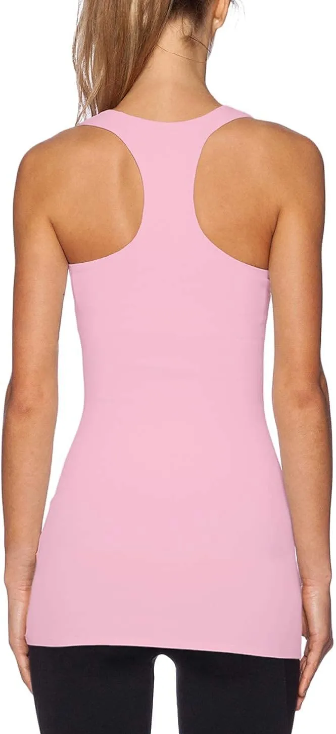 TAIPOVE Long Tank Tops for Women Cotton Layering Racerback Extra Long Camisole Activewear 3packs