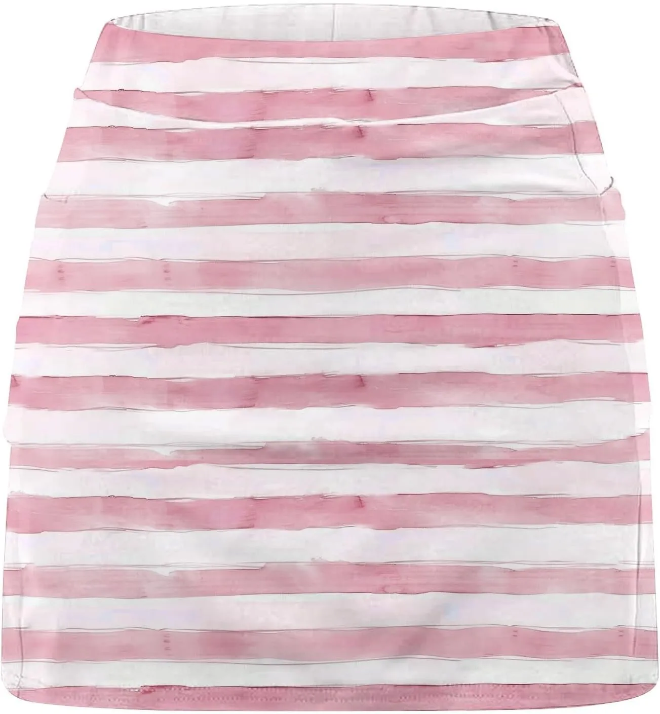 Tennis Skirts for Women with Shorts Fashion Striped Casual A-Line Skorts Tummy Control Lightweight Sports Pants Skirt