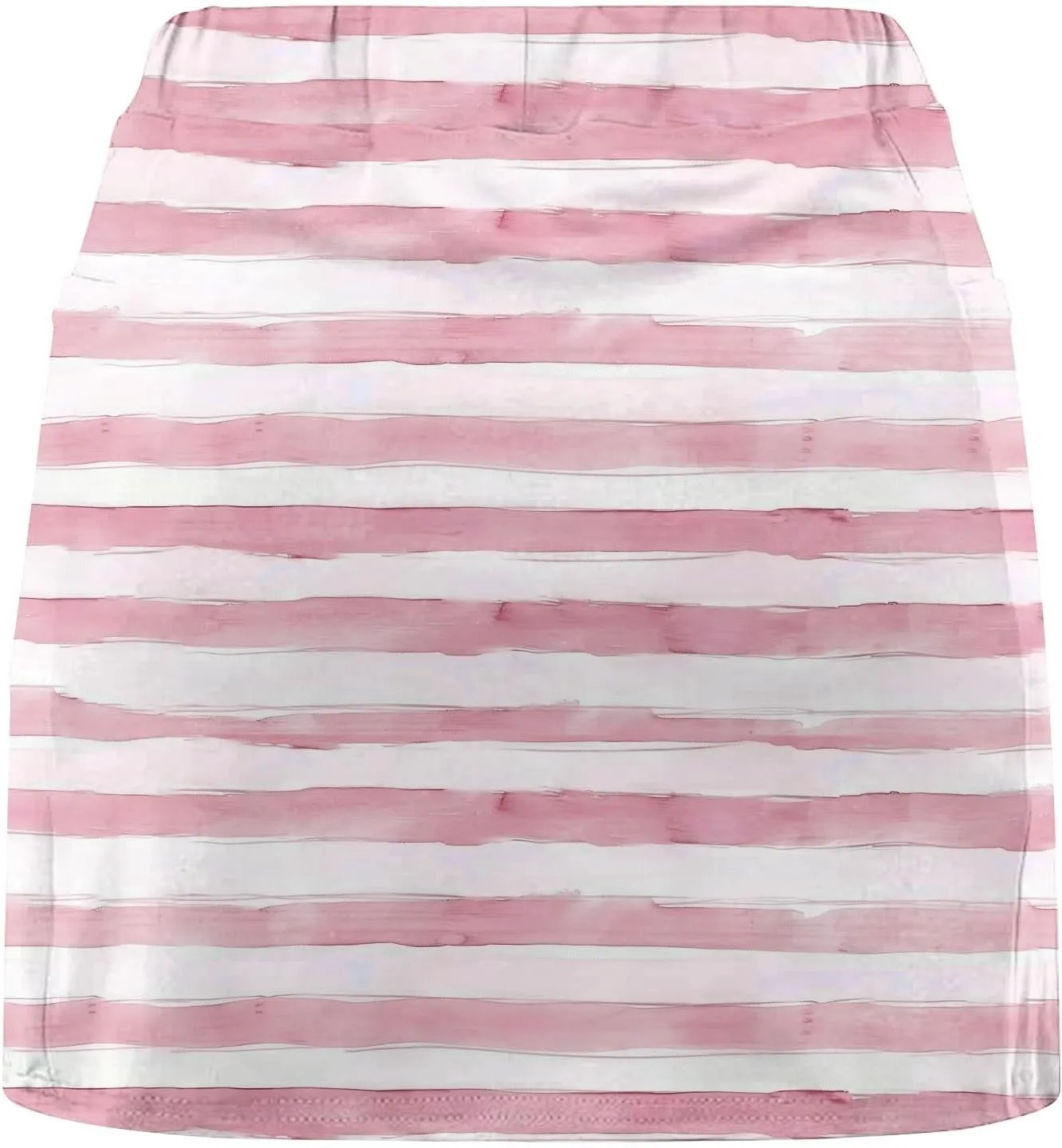 Tennis Skirts for Women with Shorts Fashion Striped Casual A-Line Skorts Tummy Control Lightweight Sports Pants Skirt