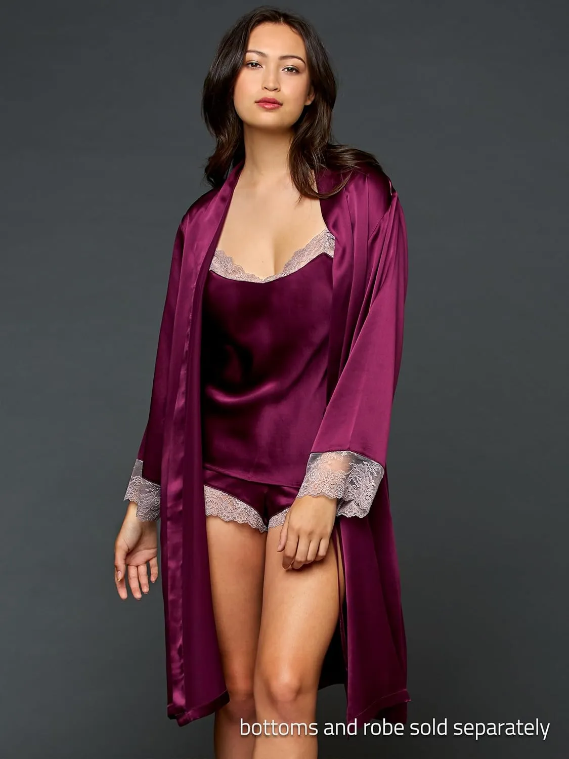 Tivoli 100% Silk Camisole, Lace, Wear On It's Own or Layering Piece