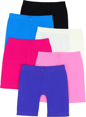 ToBeInStyle Girls Pack of 6 Layering Stretch Shorts Modesty Slip Under Skirts Boyshorts