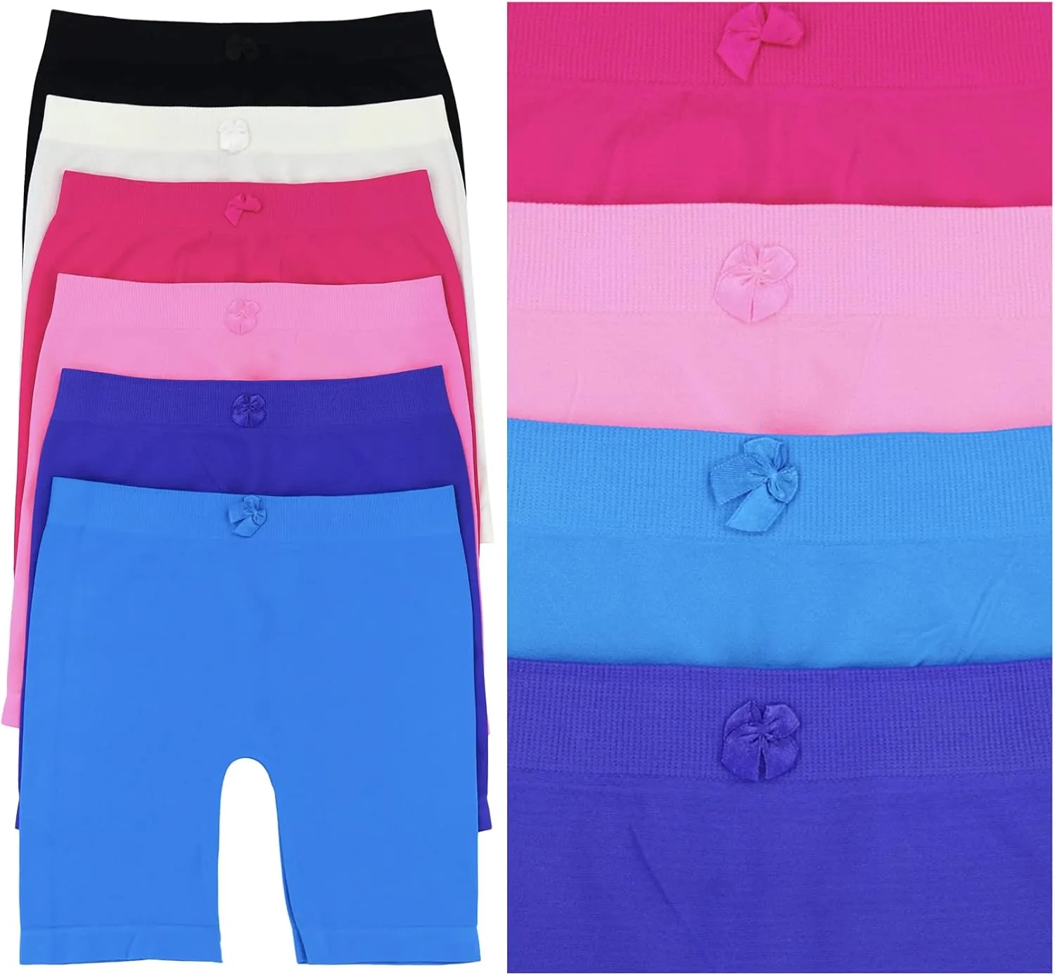 ToBeInStyle Girls Pack of 6 Layering Stretch Shorts Modesty Slip Under Skirts Boyshorts