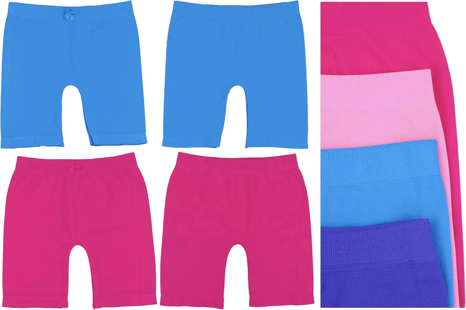 ToBeInStyle Girls Pack of 6 Layering Stretch Shorts Modesty Slip Under Skirts Boyshorts