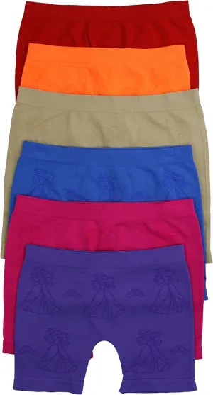 ToBeInStyle Girls Pack of 6 Layering Stretch Shorts Modesty Slip Under Skirts Boyshorts