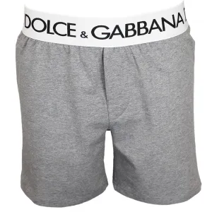 Two-Way Stretch Cotton Boxer Shorts, Grey Melange
