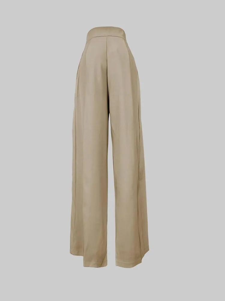 UOOZEE Women's Casual Trendy Wide Leg Long Palazzo Pants Trousers Business Work Office Dress Pants with Pockets
