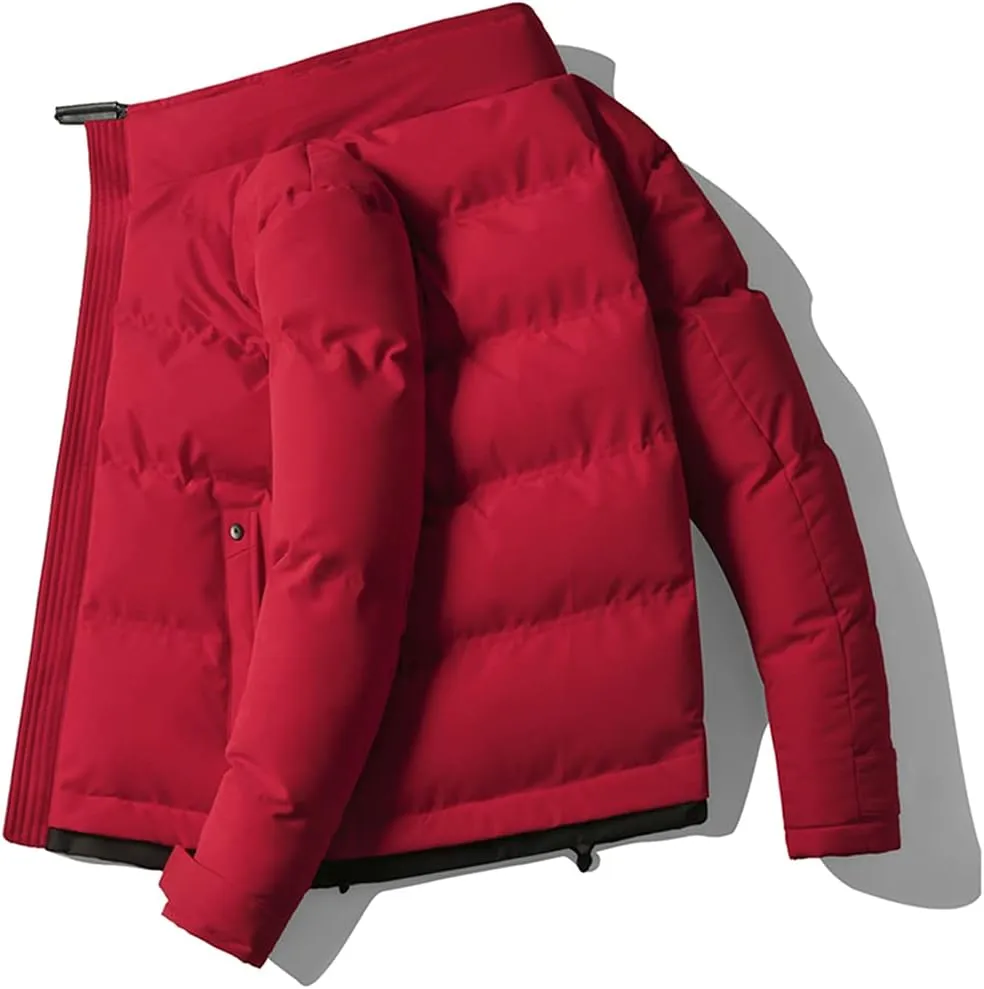 USDBE Men Parka Cotton Padded Winter Jacket Coat Bomber Jacket Hip Hop Outwear