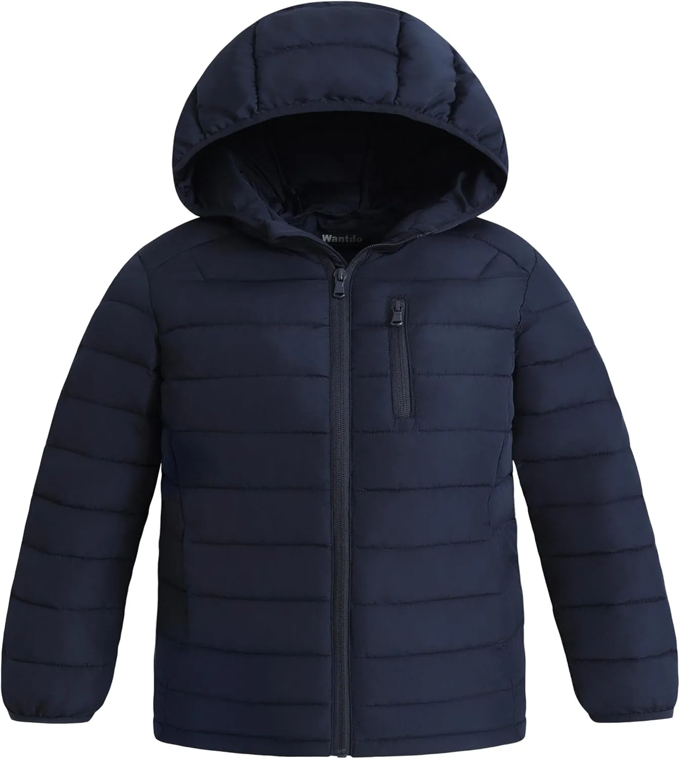 wantdo Boy's Light Puffer Jacket Packable Winter Jacket Windproof Hooded