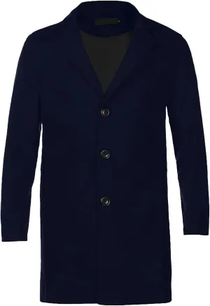 WENKOMG1 Men Winter Slim Coat,Trench Lapel Long Jacket Double Breasted Coat Soft Elegant windbreaker