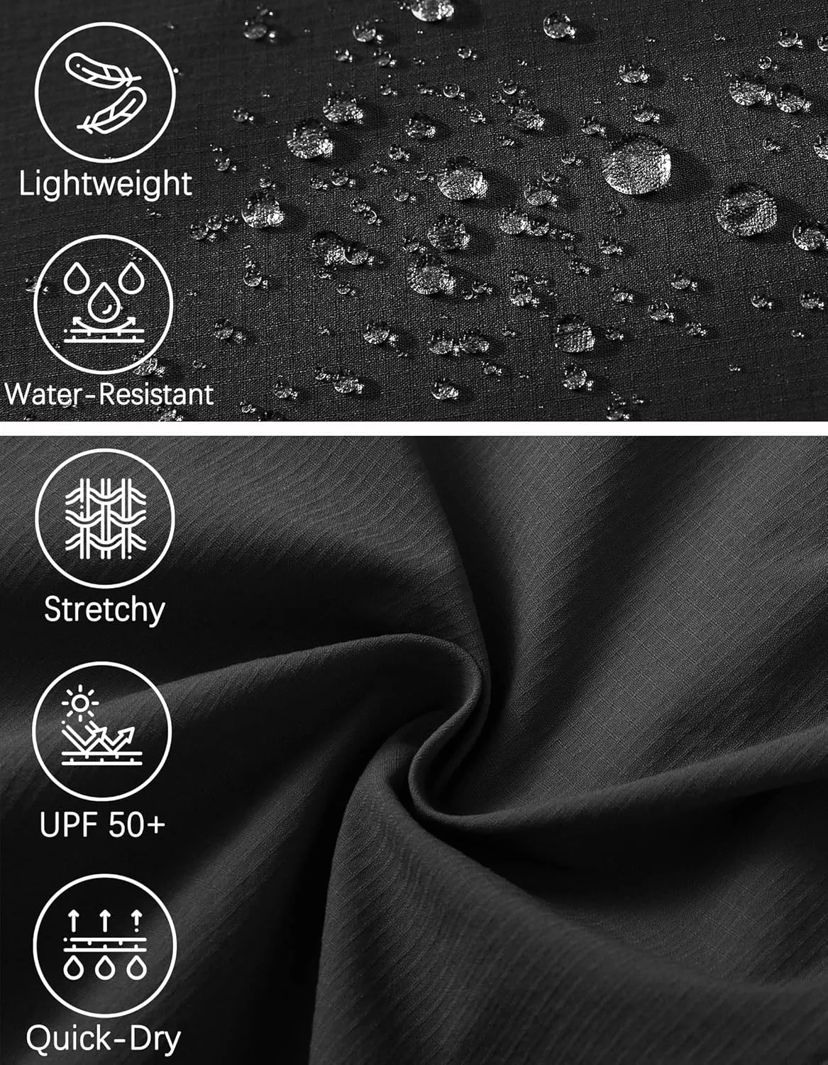WENRONSTA Men's Hiking Work Cargo Pants Quick-Dry Lightweight Waterproof 6 Pockets Outdoor Mountain Fishing Camping Pants