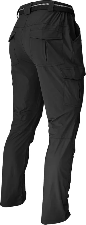 WENRONSTA Men's Hiking Work Cargo Pants Quick-Dry Lightweight Waterproof 6 Pockets Outdoor Mountain Fishing Camping Pants