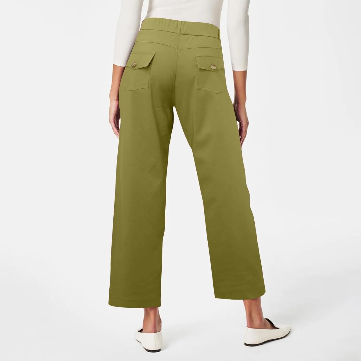 Wide Leg Pants for Women Winter ightweight Hiking Pants with Pockets Solid Color Elastic Waist