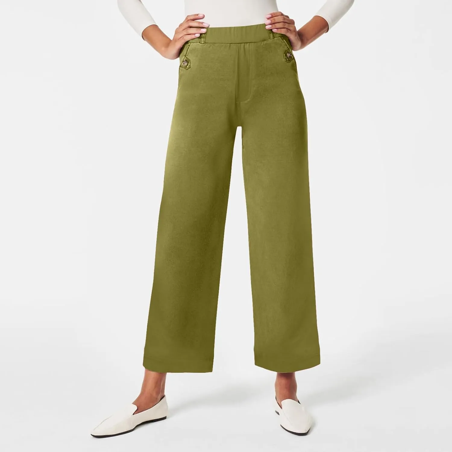 Wide Leg Pants for Women Winter ightweight Hiking Pants with Pockets Solid Color Elastic Waist