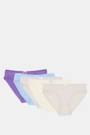 Women Assorted Basic Bikini Brief Set (Pack Of 5)