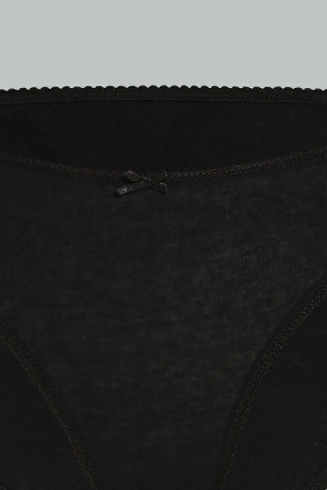 Women Black High Leg Brief (Pack of 5)