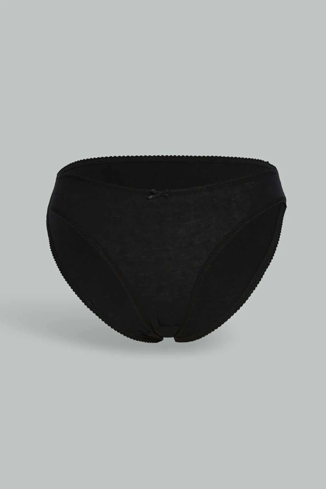 Women Black High Leg Brief (Pack of 5)