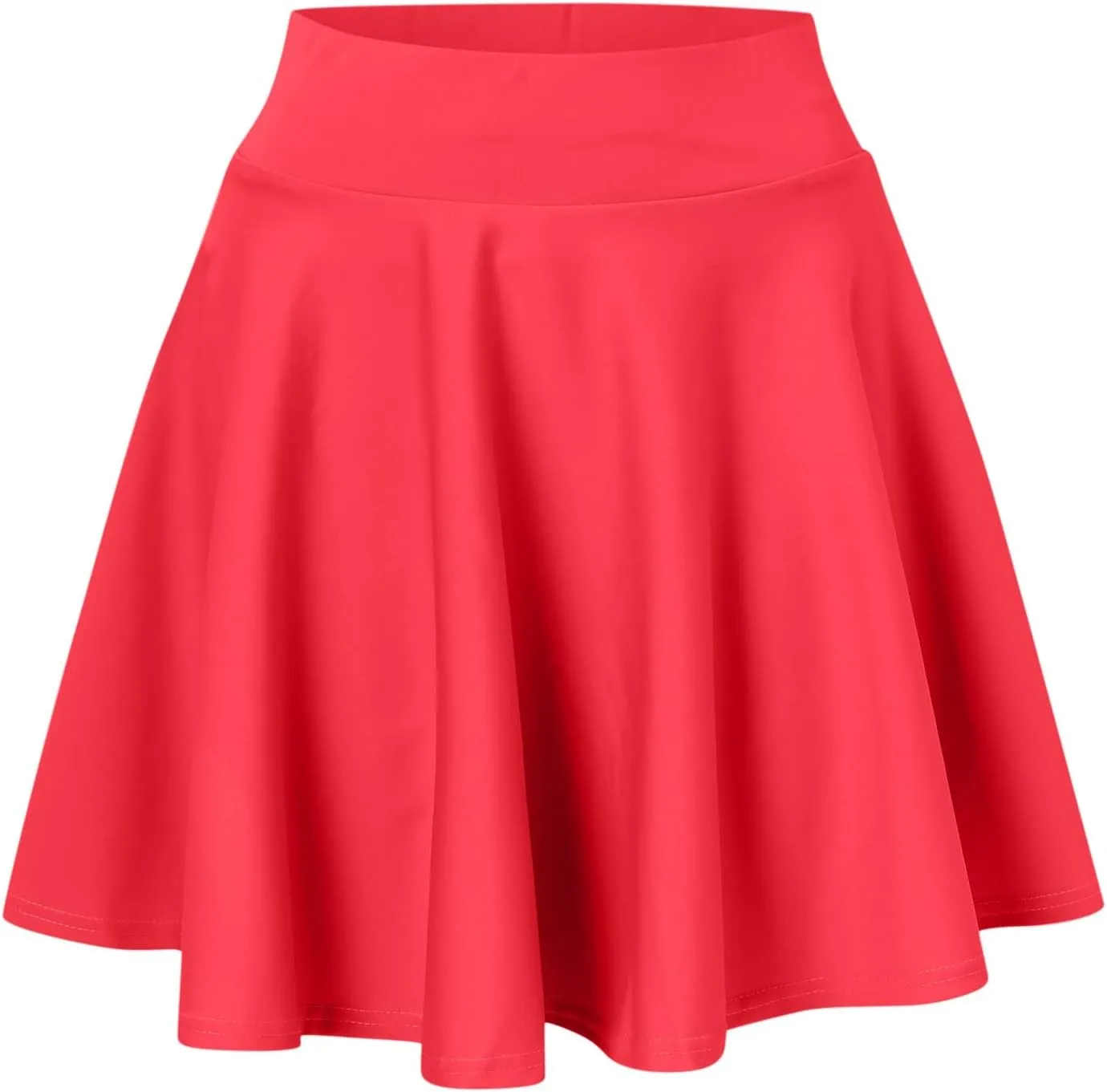 Women Fashion Casual Short Style Solid Half Skirt Glare Sun Skirt Pleated Skirt Midi Skirt for Women