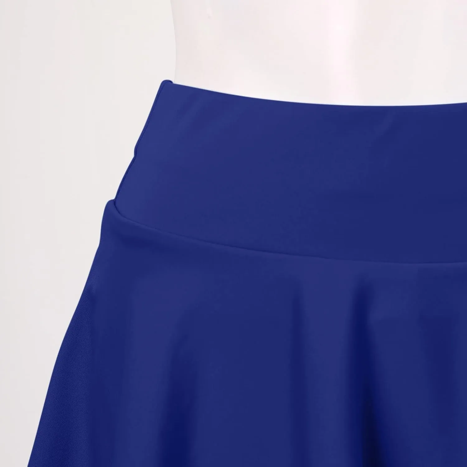 Women Fashion Casual Short Style Solid Half Skirt Glare Sun Skirt Pleated Skirt Midi Skirt for Women