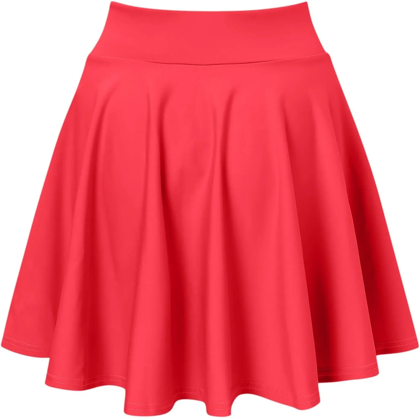 Women Fashion Casual Short Style Solid Half Skirt Glare Sun Skirt Pleated Skirt Midi Skirt for Women