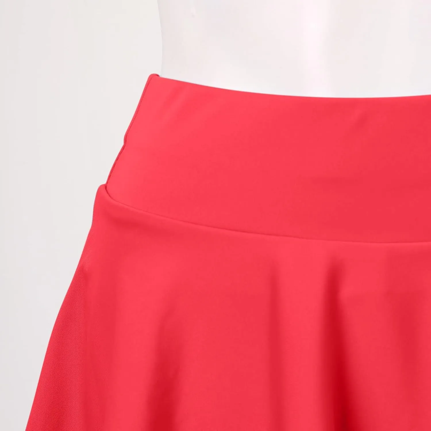 Women Fashion Casual Short Style Solid Half Skirt Glare Sun Skirt Pleated Skirt Midi Skirt for Women