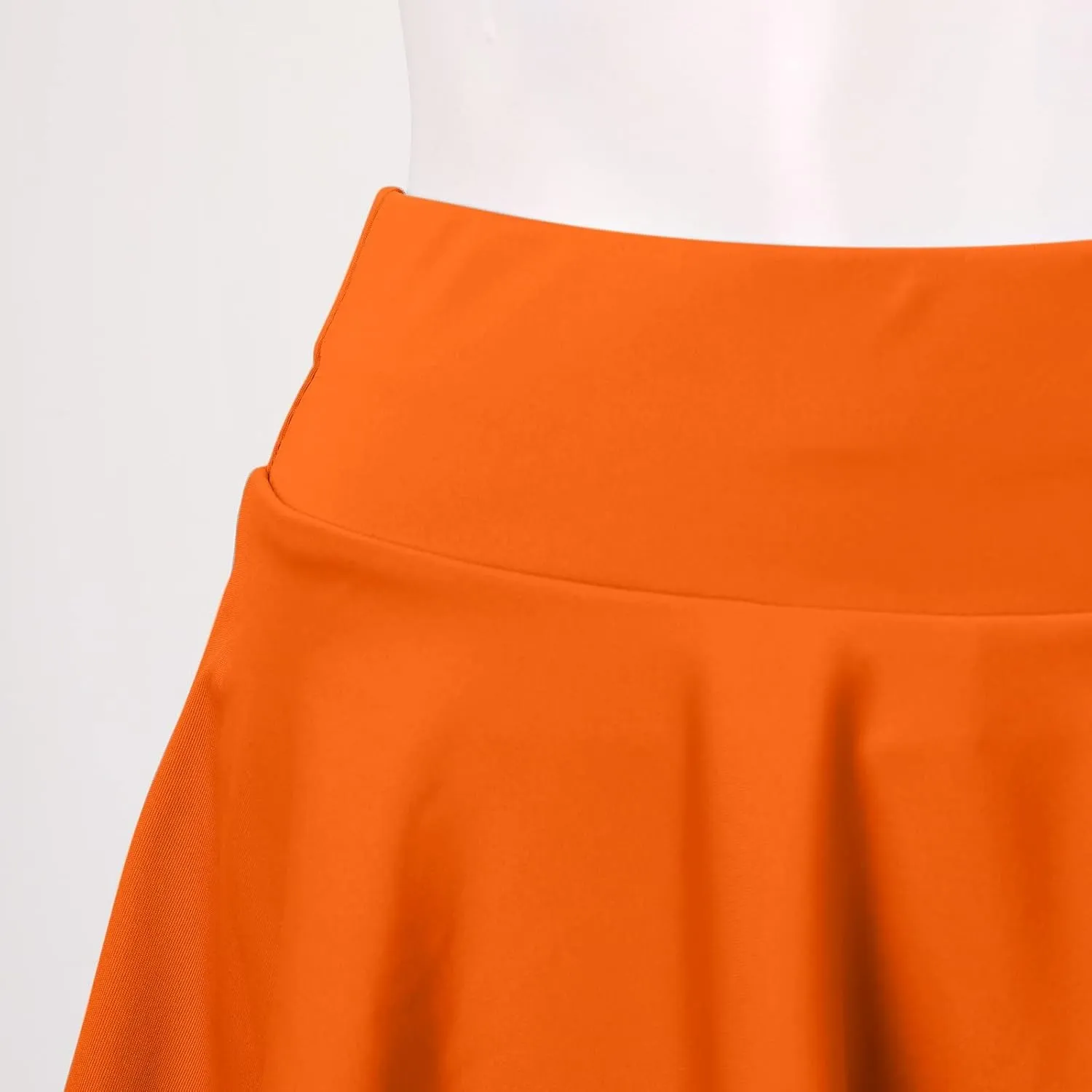Women Fashion Casual Short Style Solid Half Skirt Glare Sun Skirt Pleated Skirt Midi Skirt for Women